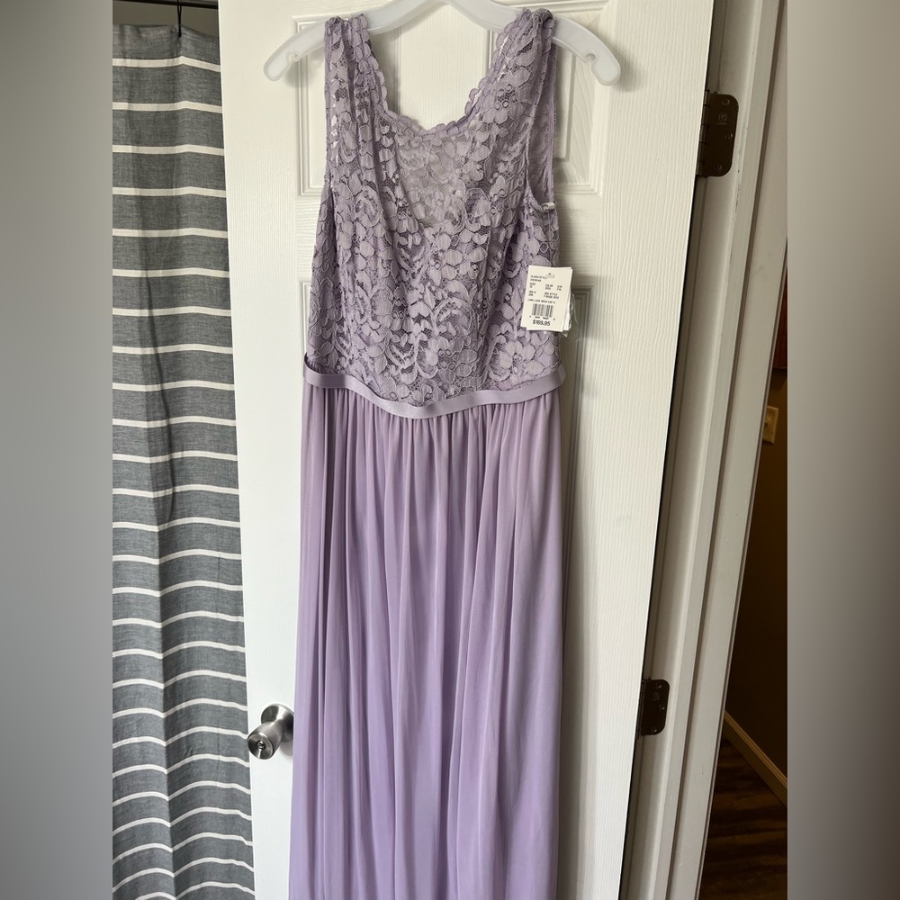 Violet purple David’s Bridal long dress